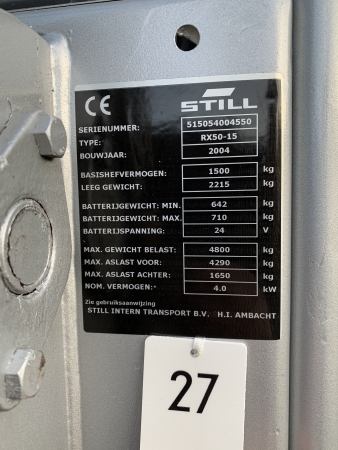 Still Elektrogabelstapler RX50-15 (W27)